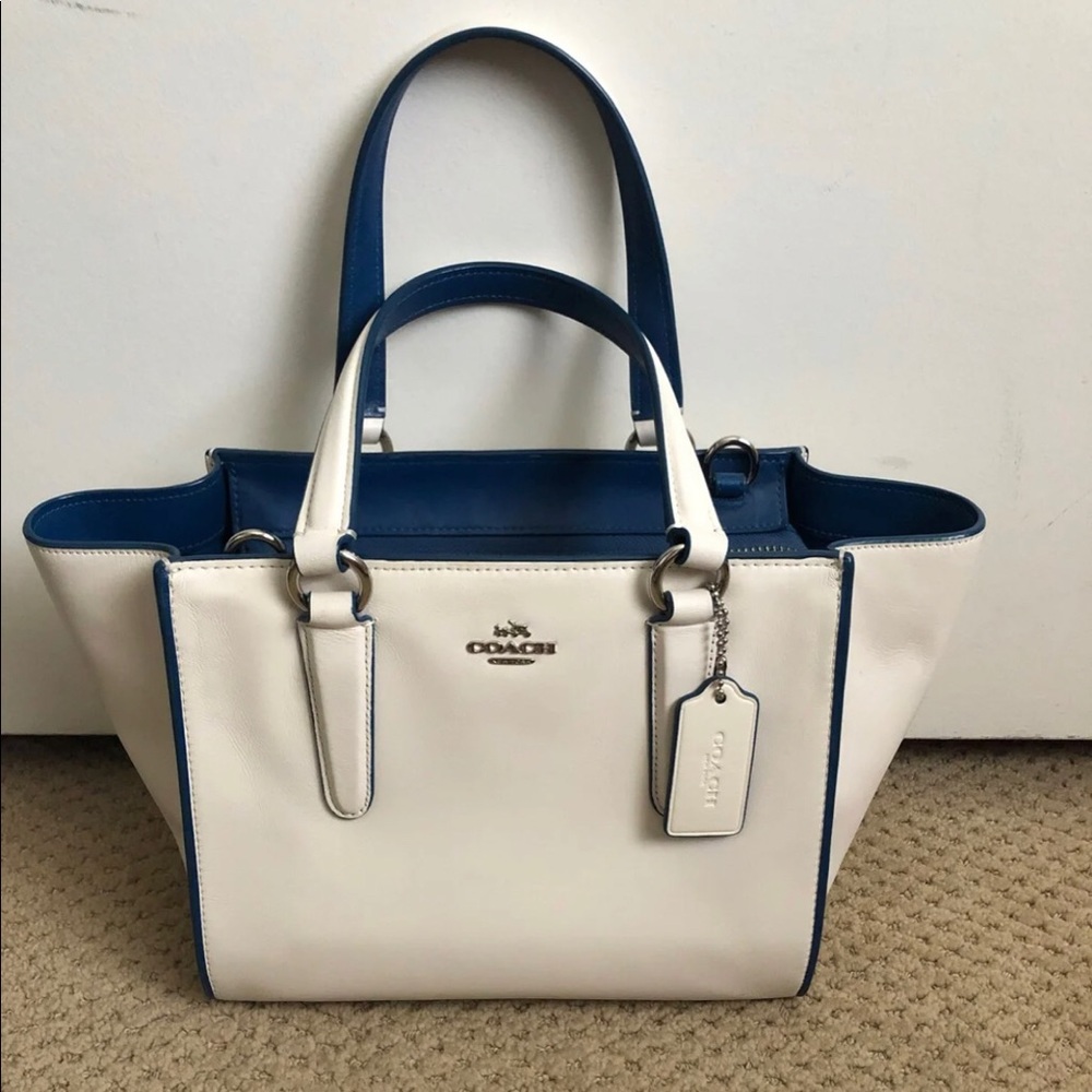 Coach White and Blue bag
